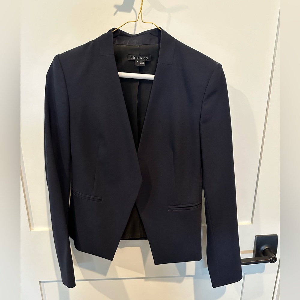 Theory open suit jacket / blazer US 2